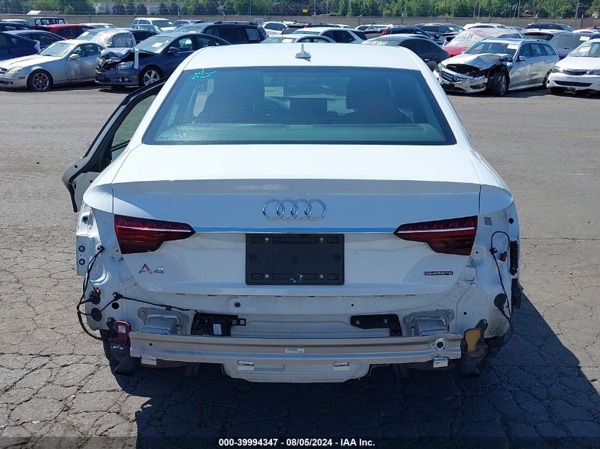 2020 Audi A4 Premium Plus 45 Tfsi Quattro S Tronic VIN: WAUENAF49LN005774 Lot: 39994347