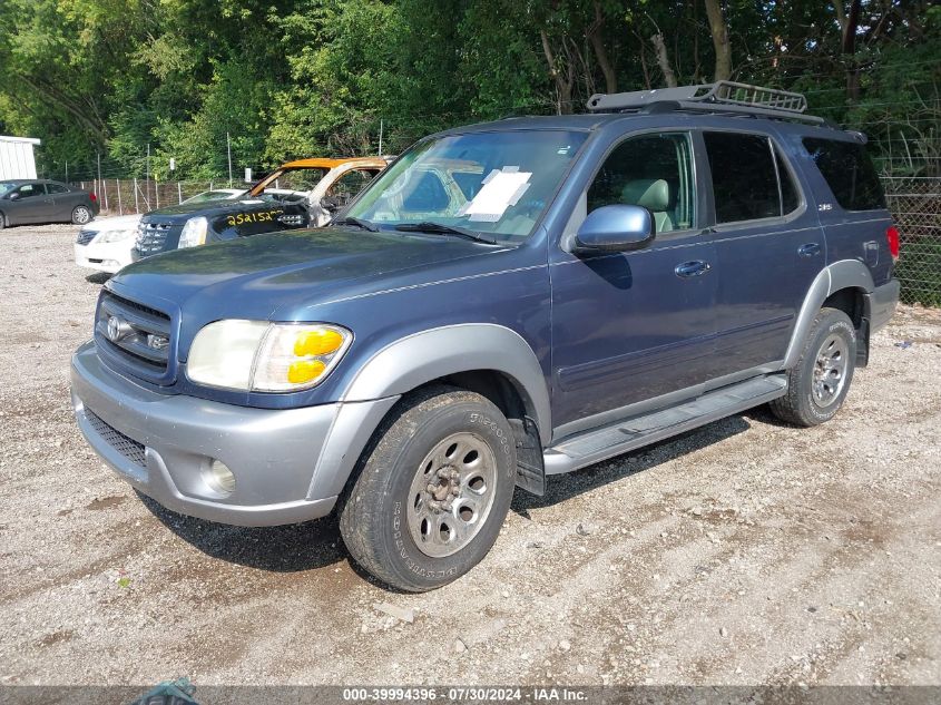 2002 Toyota Sequoia Sr5 V8 VIN: 5TDZT34A02S083514 Lot: 39994396