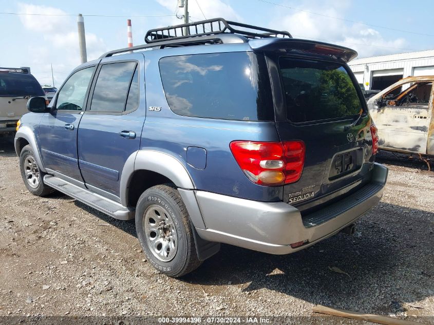 2002 Toyota Sequoia Sr5 V8 VIN: 5TDZT34A02S083514 Lot: 39994396
