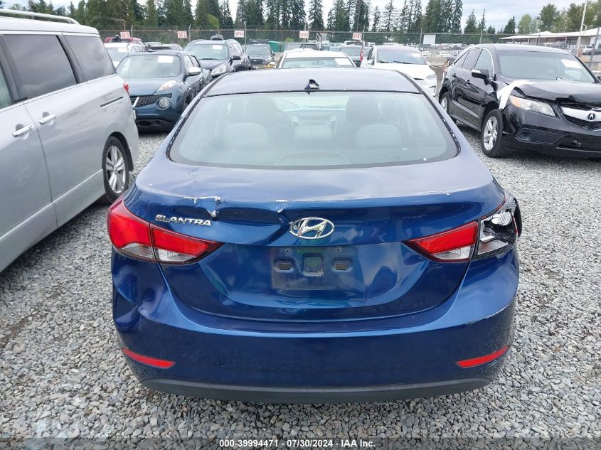 2015 Hyundai Elantra Se VIN: 5NPDH4AE4FH616226 Lot: 39994471