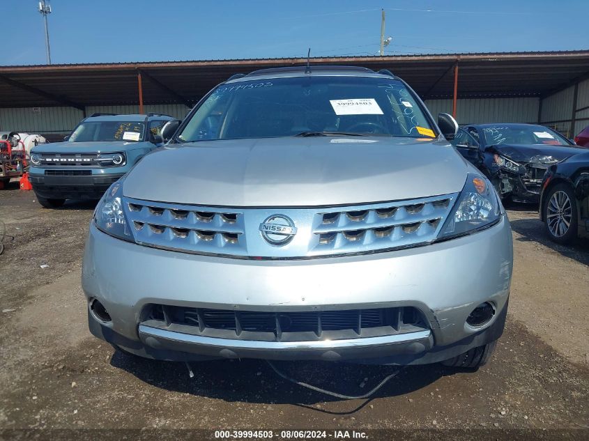 2006 Nissan Murano Sl/Se/S VIN: JN8AZ08W36W526524 Lot: 39994503