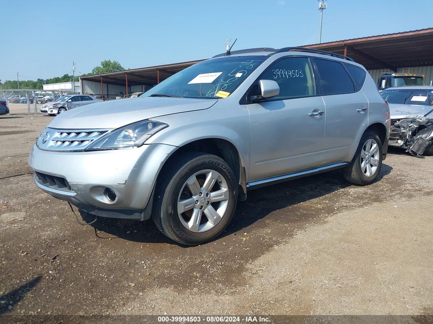 2006 Nissan Murano Sl/Se/S VIN: JN8AZ08W36W526524 Lot: 39994503