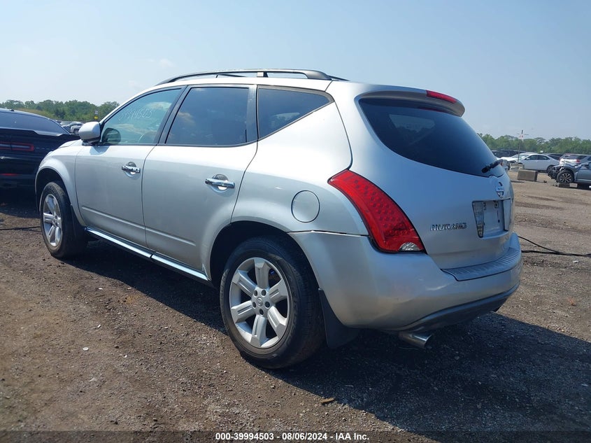 2006 Nissan Murano Sl/Se/S VIN: JN8AZ08W36W526524 Lot: 39994503