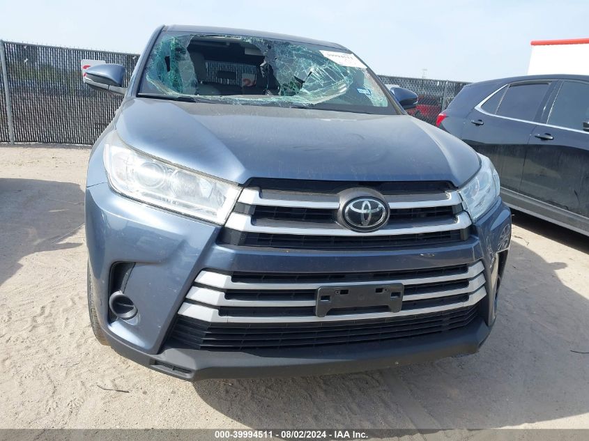 2019 Toyota Highlander Le VIN: 5TDZARFH9KS049980 Lot: 39994511