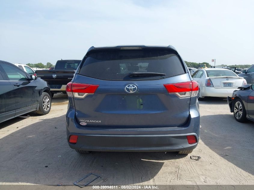 2019 Toyota Highlander Le VIN: 5TDZARFH9KS049980 Lot: 39994511