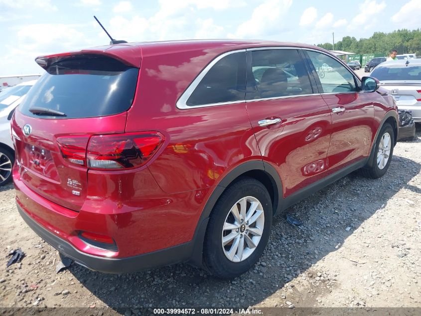 2019 Kia Sorento 2.4L Lx VIN: 5XYPG4A3XKG501646 Lot: 39994572