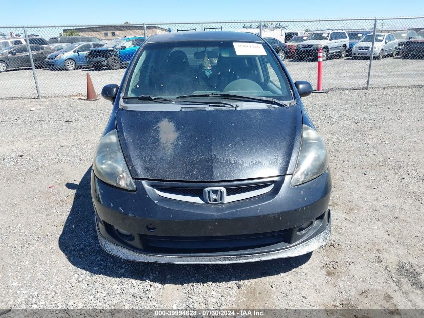 2007 Honda Fit Sport VIN: JHMGD38677S006954 Lot: 39994628