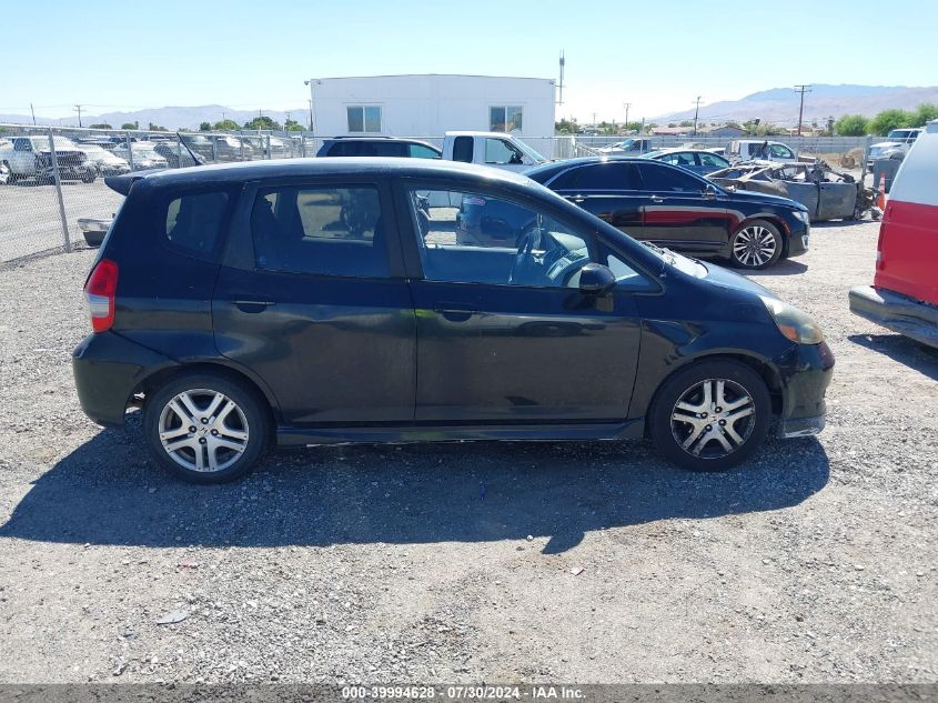 2007 Honda Fit Sport VIN: JHMGD38677S006954 Lot: 39994628