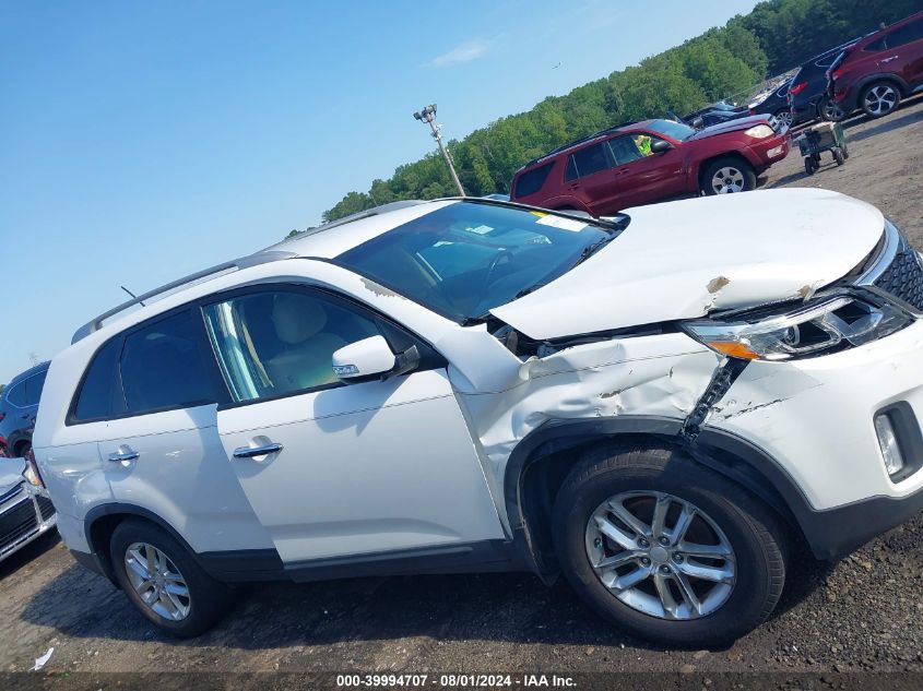 2014 Kia Sorento Lx VIN: 5XYKT4A63EG436000 Lot: 39994707