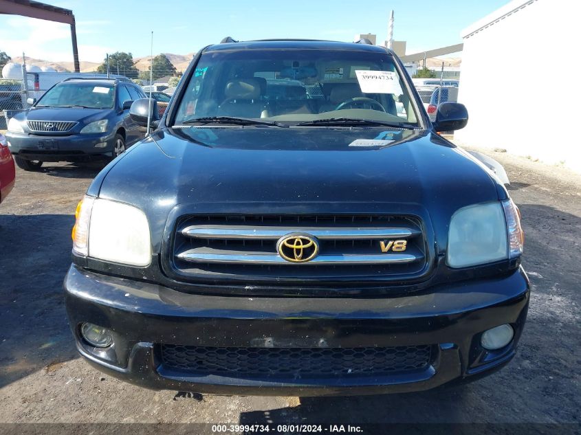 2002 Toyota Sequoia Limited V8 VIN: 5TDBT48A62S112936 Lot: 39994734