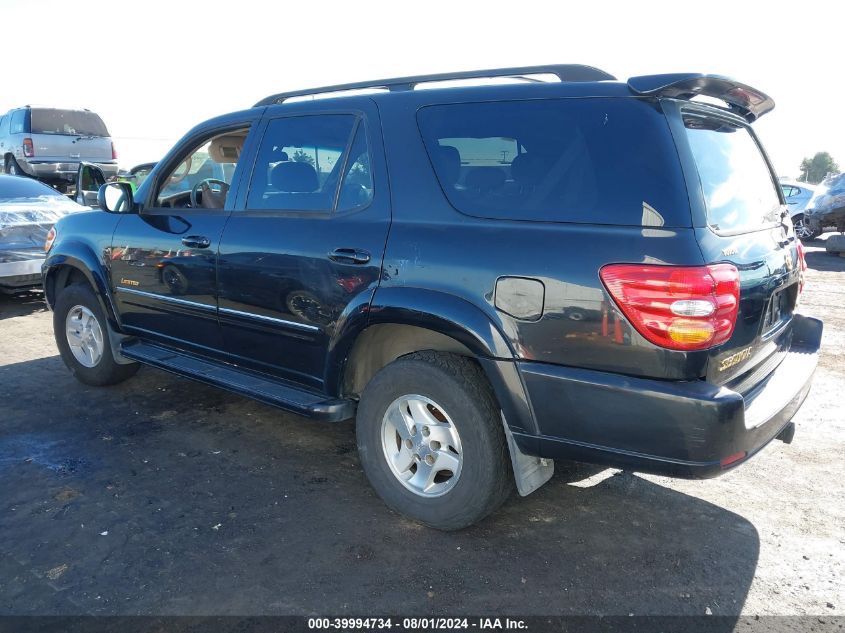 2002 Toyota Sequoia Limited V8 VIN: 5TDBT48A62S112936 Lot: 39994734