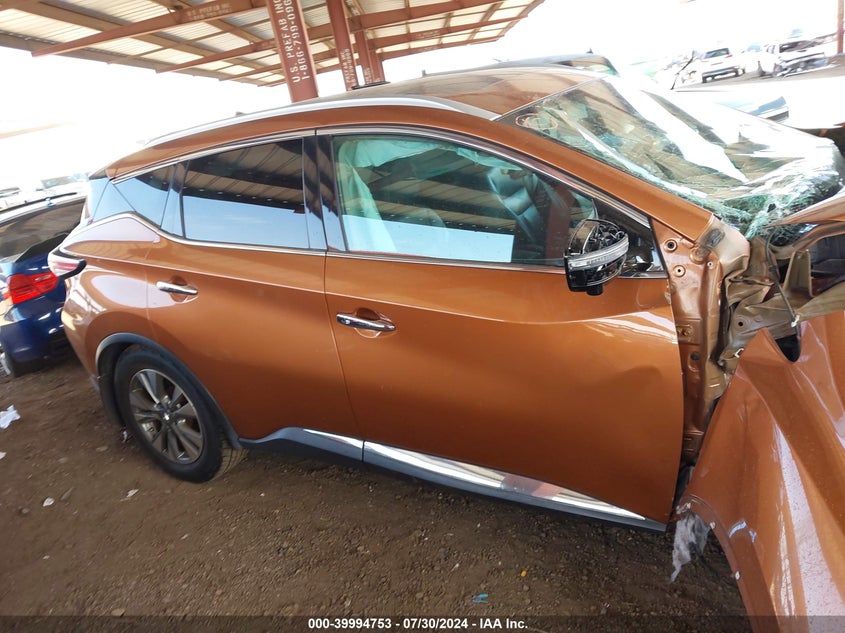 2016 Nissan Murano Sl VIN: 5N1AZ2MH0GN105412 Lot: 39994753