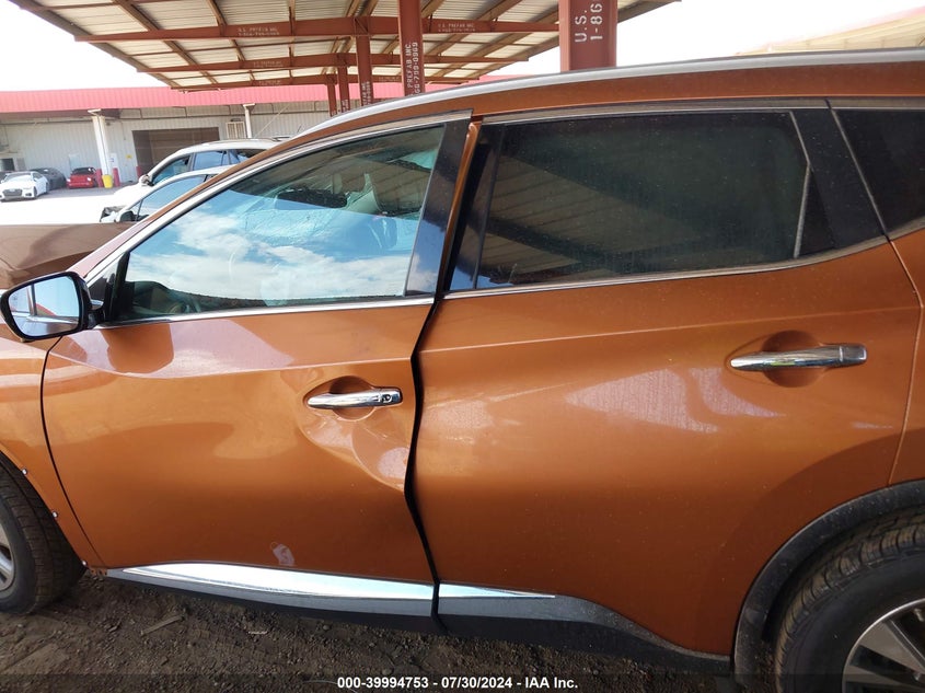 2016 Nissan Murano Sl VIN: 5N1AZ2MH0GN105412 Lot: 39994753