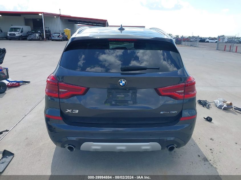 2019 BMW X3 Sdrive30I VIN: 5UXTR7C54KLF35967 Lot: 39994884