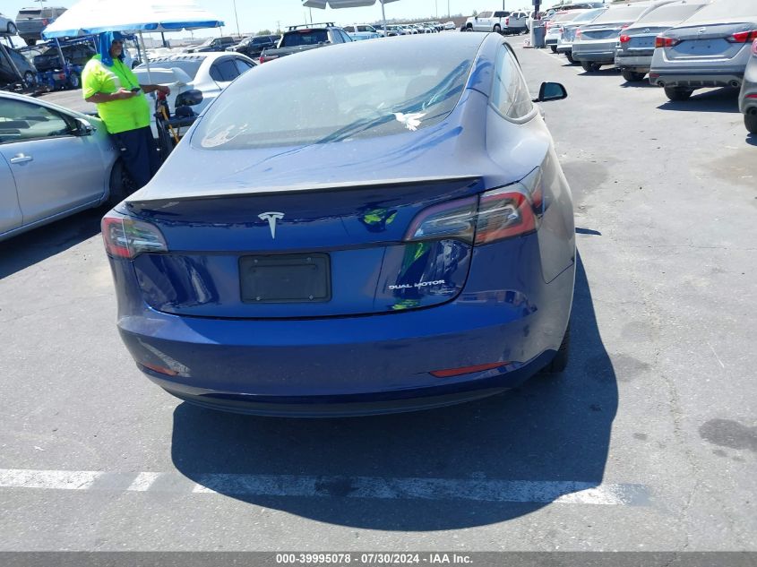 2022 Tesla Model 3 VIN: 5YJ3E1EB7NF131188 Lot: 39995078