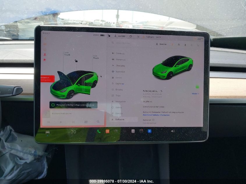 2022 Tesla Model 3 VIN: 5YJ3E1EB7NF131188 Lot: 39995078