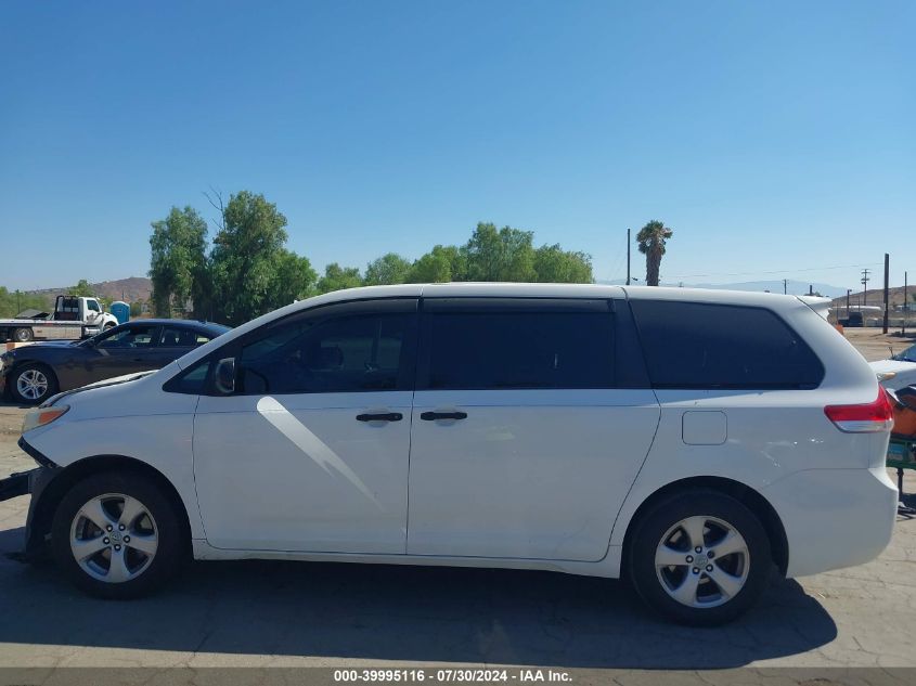 2012 Toyota Sienna Base 7 Passenger VIN: 5TDKA3DC1CS011747 Lot: 39995116