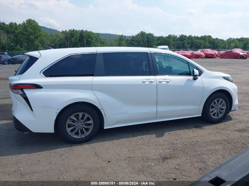 2022 Toyota Sienna Le VIN: 5TDKSKFC9NS070102 Lot: 39995181