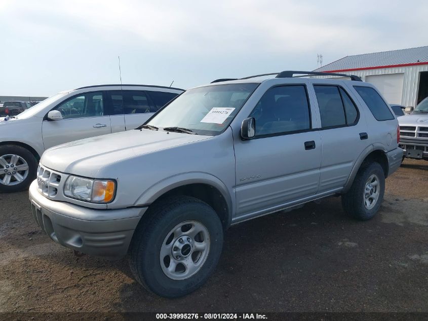 2002 Isuzu Rodeo Ls 3.2L V6/Lse 3.2L V6/S 3.2L V6 VIN: 4S2CK58W524338247 Lot: 39995276