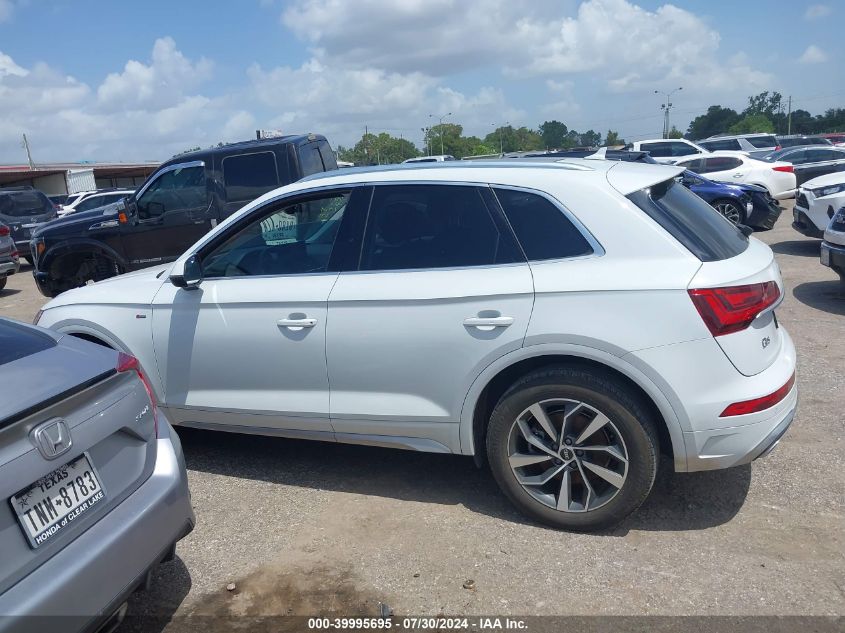 2022 Audi Q5 Premium 45 Tfsi S Line Quattro S Tronic VIN: WA1GAAFY8N2107592 Lot: 39995695