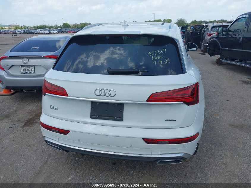 2022 Audi Q5 Premium 45 Tfsi S Line Quattro S Tronic VIN: WA1GAAFY8N2107592 Lot: 39995695