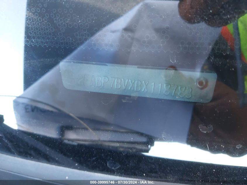 2011 Ford Crown Victoria Police Interceptor VIN: 2FABP7BVXBX118783 Lot: 39995746