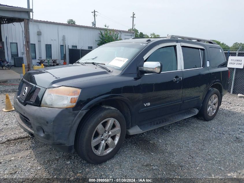 2008 Nissan Armada Se VIN: 5N1AA08CX8N607128 Lot: 39995871