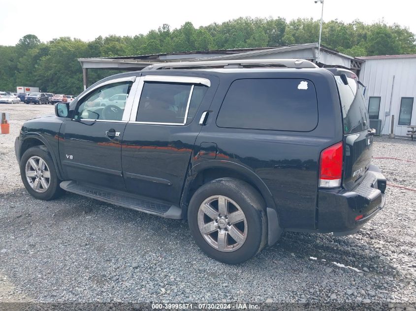 2008 Nissan Armada Se VIN: 5N1AA08CX8N607128 Lot: 39995871