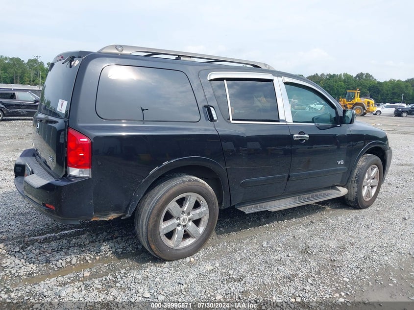 2008 Nissan Armada Se VIN: 5N1AA08CX8N607128 Lot: 39995871