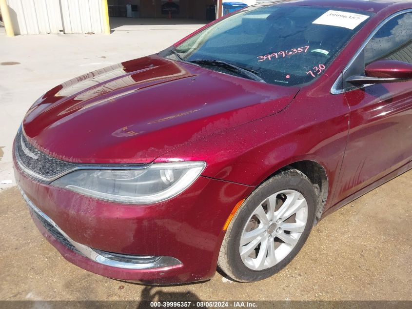 2015 Chrysler 200 Limited VIN: 1C3CCCAB9FN695049 Lot: 39996357