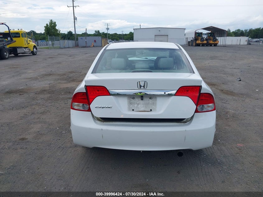 2009 Honda Civic Lx VIN: 2HGFA165X9H526579 Lot: 39996424