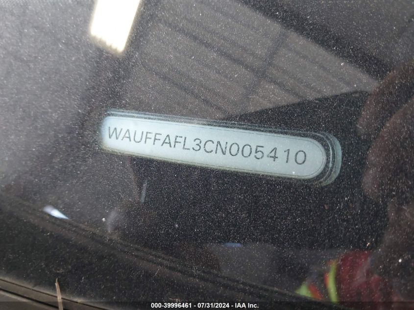 2012 Audi A4 2.0T Premium VIN: WAUFFAFL3CN005410 Lot: 39996461
