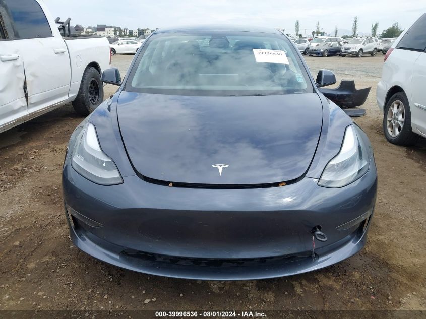 2022 Tesla Model 3 Long Range Dual Motor All-Wheel Drive VIN: 5YJ3E1EB8NF165480 Lot: 39996536