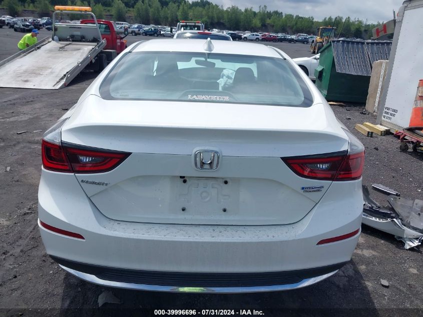 2019 Honda Insight Touring VIN: 19XZE4F9XKE001317 Lot: 39996696