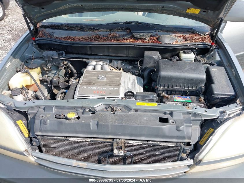 2002 Lexus Rx 300 VIN: JTJHF10U920289440 Lot: 39996795