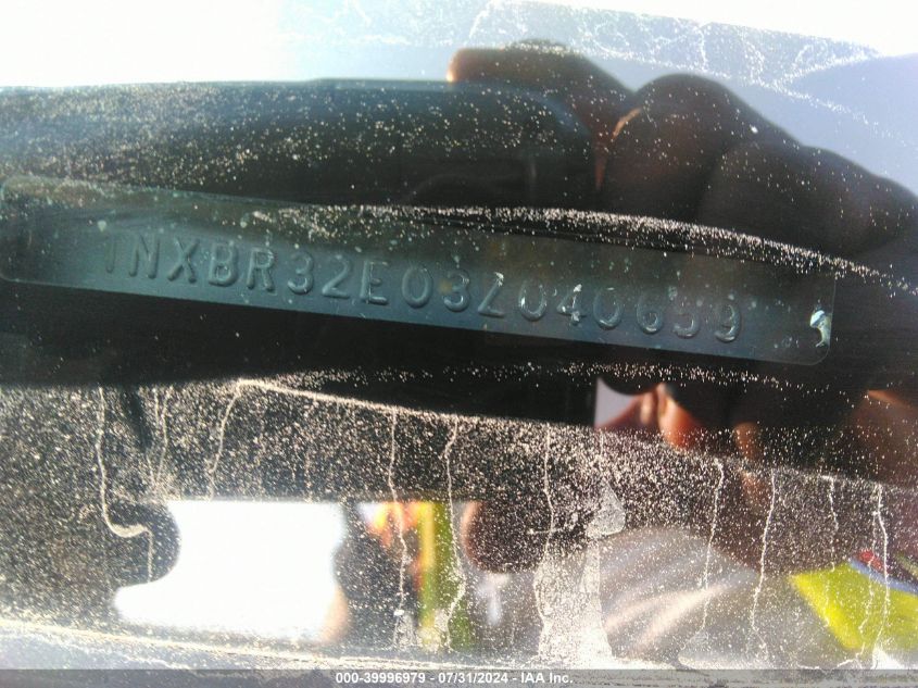 2003 Toyota Corolla Ce VIN: 1NXBR32E03Z040659 Lot: 39996979