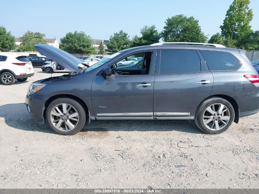 2014 Nissan Pathfinder Hybrid Platinum VIN: 5N1CR2MM4EC657428 Lot: 39997016