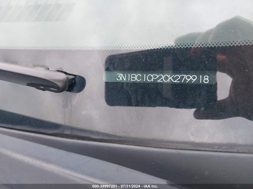 2012 Nissan Versa 1.8 S VIN: 3N1BC1CP2CK279918 Lot: 39997251