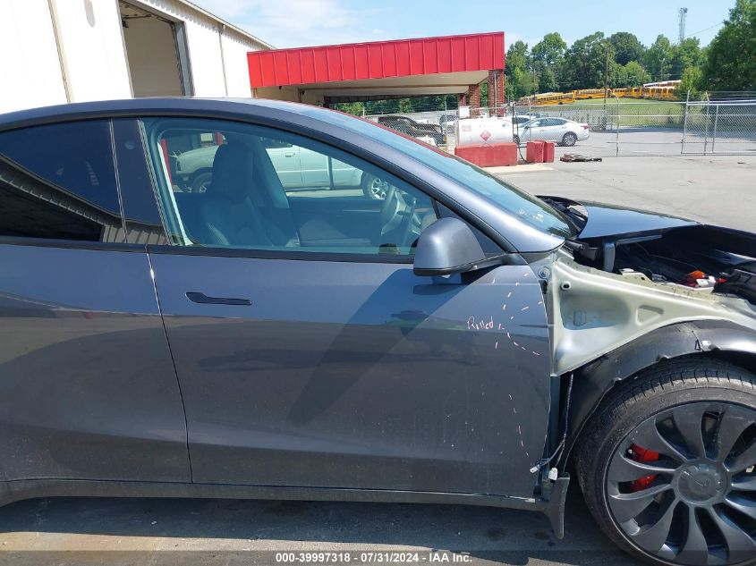 2023 Tesla Model Y Awd/Performance Dual Motor All-Wheel Drive VIN: 7SAYGDEF2PF700605 Lot: 39997318