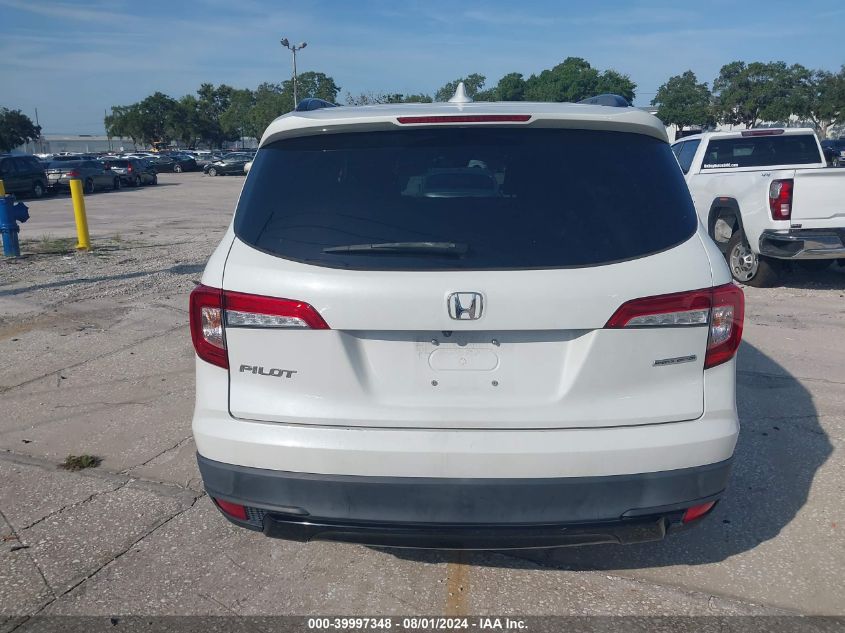 2021 Honda Pilot Se VIN: 5FNYF5H28MB006155 Lot: 39997348