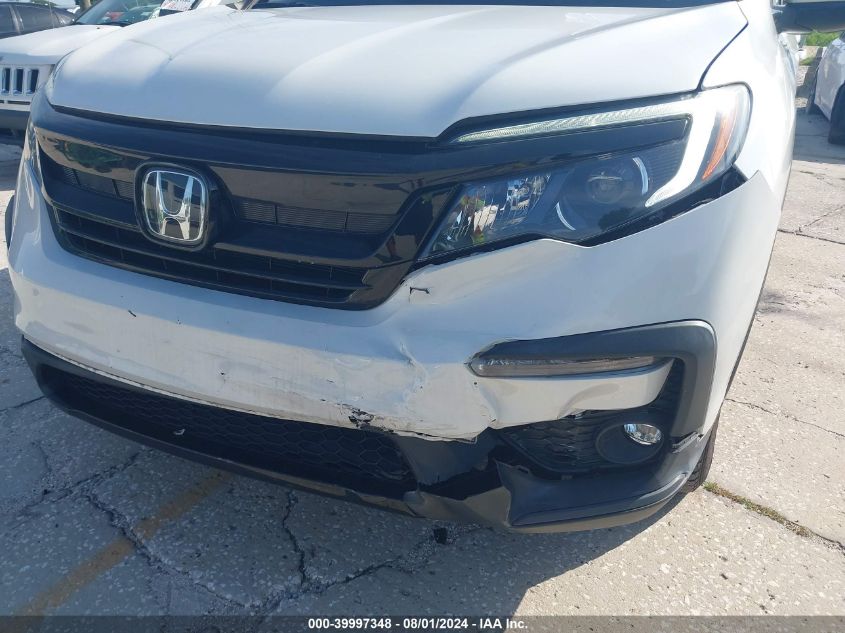 2021 Honda Pilot Se VIN: 5FNYF5H28MB006155 Lot: 39997348