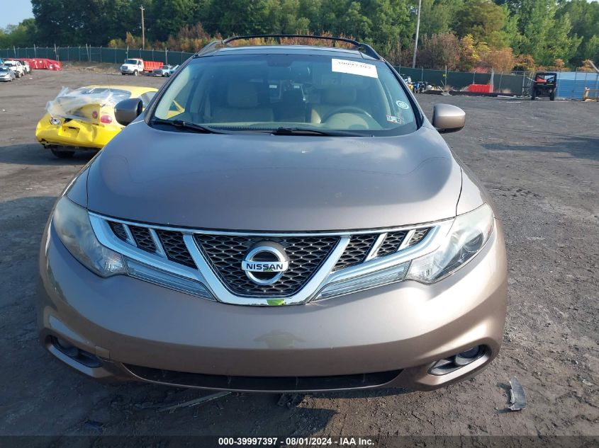 2013 Nissan Murano Sl VIN: JN8AZ1MW3DW305742 Lot: 39997397