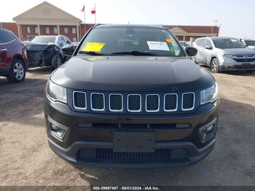 2020 Jeep Compass Latitude Fwd VIN: 3C4NJCBB7LT166218 Lot: 39997407