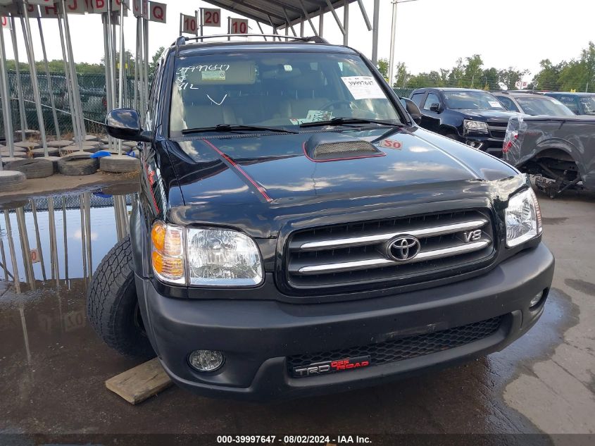 2003 Toyota Sequoia Limited VIN: 5TDBT48A33S144325 Lot: 39997647