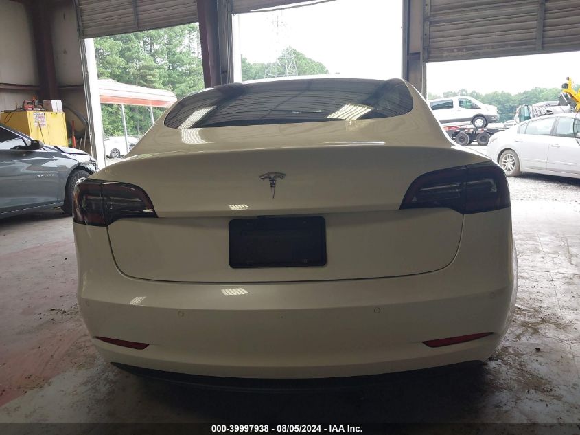 2021 Tesla Model 3 Standard Range Plus Rear-Wheel Drive VIN: 5YJ3E1EA0MF939534 Lot: 39997938