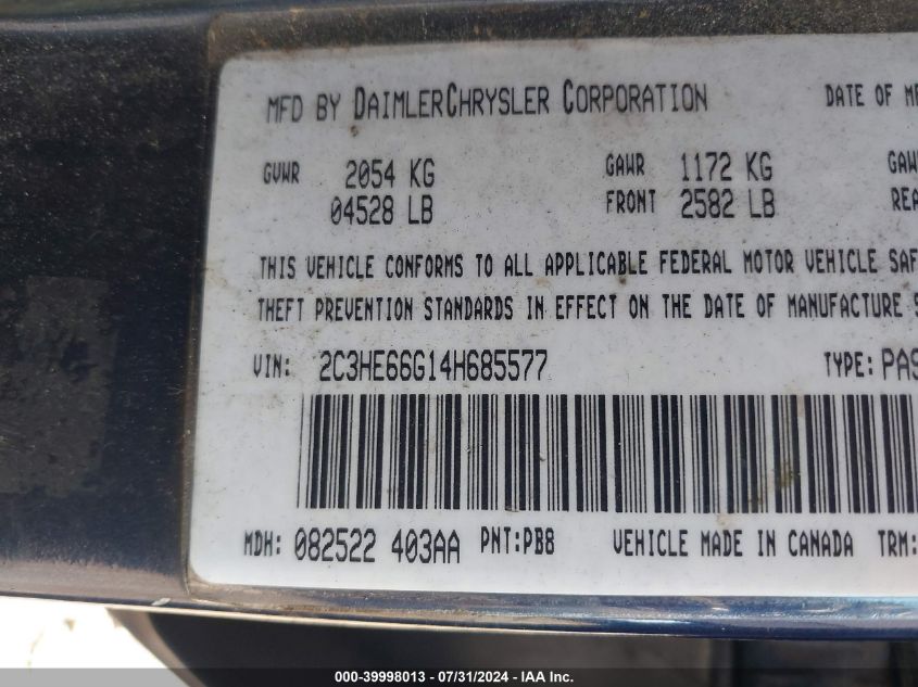 2C3HE66G14H685577 2004 Chrysler 300M