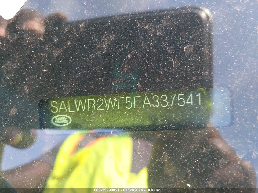 2014 Land Rover Range Rover Sport 3.0L V6 Supercharged Hse VIN: SALWR2WF5EA337541 Lot: 39998021