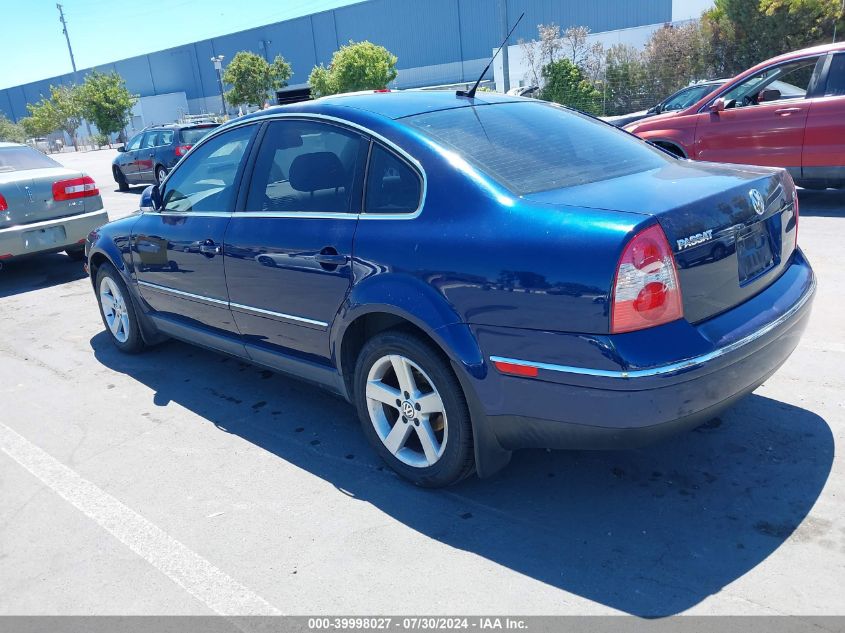 2004 Volkswagen Passat Glx VIN: WVWRH63B84P155280 Lot: 39998027