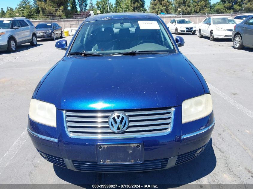 2004 Volkswagen Passat Glx VIN: WVWRH63B84P155280 Lot: 39998027