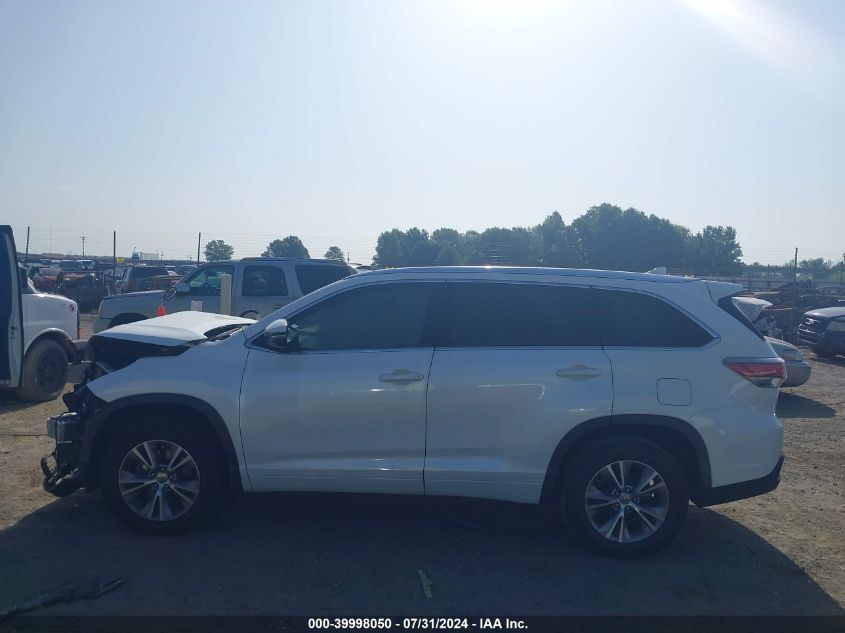 2015 Toyota Highlander Xle V6 VIN: 5TDKKRFH7FS103409 Lot: 39998050